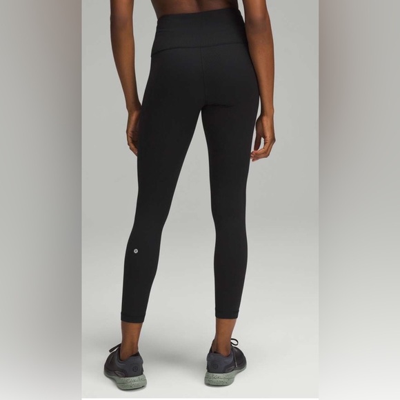 lululemon athletica Pants - Lululemon Wunder Train High-Rise Ribbed Tight 25" Black W5FY2S size 6